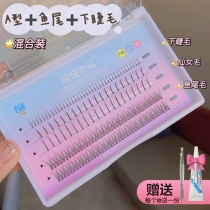 Fake Eyelash Women Single Cluster A Type Fairy Hairy Grafting Fake Eyelash Fairy Maid Tail Lower Eyelashes Mixed Loaded Fairy Hair
