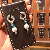 Limited special price Spain 1 50 UNOde50 handmade pearl green earrings original