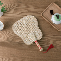 Summer Da Pu fan Old-fashioned natural wheat straw fan Fine woven group fan Cool mosquito repellent Sunflower fan Banana-shaped hand fan