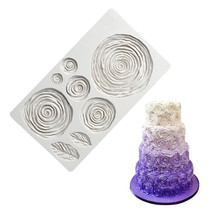 New product turning sugar cake silicone mold rose wedding dry pace decoration surrounding baking tool Clay