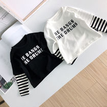 Boy long sleeve T-shirt autumn loaded with children long sleeve baby long sleeve bottom shirt pure cotton striped sleeves fake two sets