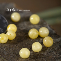 Streamer home natural Russian new beeswax scattered beads round beads disciple beads beeswax waist beads three-way Buddha head