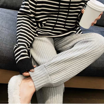 Pregnant woman pants spring and autumn in Korean version net red bunches light cage pants casual loose sports pants toventral pants spring clothing
