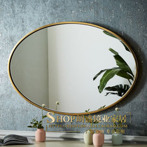 European mirror round American decorative mirror porch mirror wall mirror toilet background wall mirror glass patch mirror