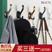 Fitting room metal hanger adhesive hook clothing store dressing room wall Wall Nordic wardrobe clothes punch-free single