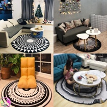 Carpet round mat ins Wind rotating chair computer chair Nordic style hanging basket cushion hanging chair Korean cloakroom