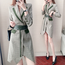 French explosion style small fragrance suit dress womens 2021 early spring and autumn new high-end professional long-sleeved skirt
