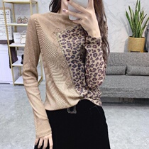 Plus velvet without velvet 2021 autumn and winter New interior wear BAO WEN lace gauze base shirt womens long sleeve shirt