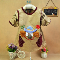 Midoucool boy baby waterproof blouse corduroy spring autumn winter long-sleeved childrens reverse dressing and eating clothes scarf