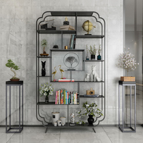 Nordic creative iron floor shelf living room bedroom multi-layer partition simple modern bookshelf display display stand