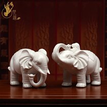 Fanqu Cai Elephant Ornaments a pair of German ceramic crafts couples like home decorations opening gifts