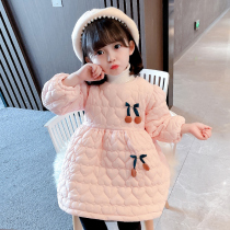 Girls thick coat cotton clothes autumn and winter clothes 2021 new foreign style female baby warm cotton clothes children Winter cotton jacket