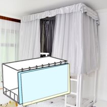 Female thickened dormitory Girls one-piece bedroom Princess style household mosquito net bed curtain Student upper bunk Lower bunk shading