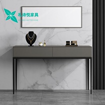 Italian minimalist entrance Taipei European light luxury wind creative dresser Modern simple high feet thin ultra-narrow edge can be customized