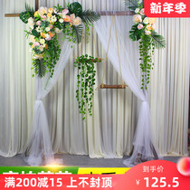Mori wedding props arch wooden stakes flower door wedding arrangement sign-in desk decoration wedding flower door window wooden arch