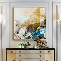 Modern minimalist living room background wall painting square art abstract hanging painting restaurant decoration painting creative personality murals