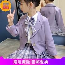 Girl Lian Dress Spring Dress 2022 New Ocean Gas Girls Academy Wind Princess Dresses JK Suit Spring Autumn Childrens Skirts