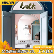  Yayoi Chi Nordic simple design borderless arch mirror Bathroom mirror Entrance mirror Wall-mounted mirror Net red half-body mirror