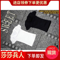 Custom Studio 1 6 female soldiers super elastic slim black and white short sleeve T-shirt spot