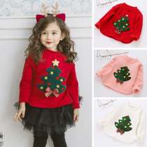 Girls gush clothing winter baby thickened outside wearing warm blouse foreign air Christmas clothing children beating undershirt