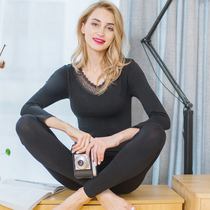 Thermal underwear womens beauty thread clothes winter modal autumn clothes autumn pants womens thin students cotton sweater cotton set