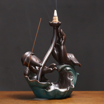 Buddhas hand back incense burner ceramic sandalwood ornaments smoke back incense burner crafts Incense Road Zen home