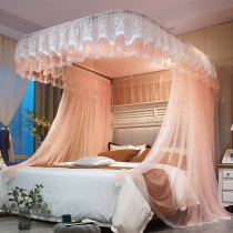 Tread guide mosquito net 18 m bed installation-free bracket track princess wind household thickened stainless steel bold