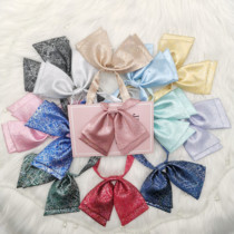 (Bright and Bright Double Layer) Bow Tie Female Student Japanese Collar Jk Uniform Korean Sweet and Cute Bow Tie