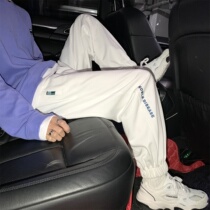 2021 spring and summer Wei pants mens Korean version of loose tide brand leggings casual pants trend all-match solid color handsome sports pants