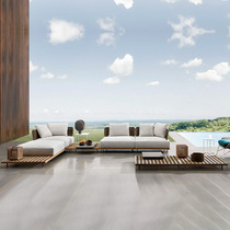 Outdoor Sofa Combinations Nordic Solid Wood Furniture Bu Art Vines Courtyard Villa balcony Living room Outdoor Waterproof Sunscreen