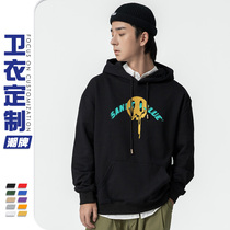 Tide brand sweaters custom printed logo shoulder loose hoodie embroidery custom-made mens and womens group activity clothes