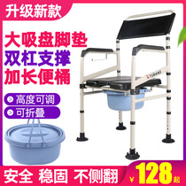 Toilet elderly toilet chair Foldable disabled elderly mobile toilet stool Pregnant women household stool toilet chair