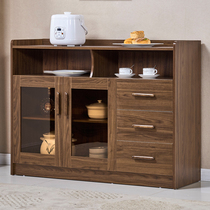 Chinese style sideboard modern minimalist storage cabinet side cabinet cupboard cupboard economical tea cabinet walnut color