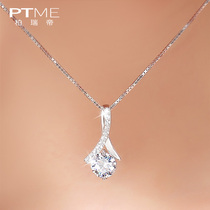 Sterling silver necklace Net red choker female simple Joker pendant Korean temperament Net red 2021 New Tide Wild