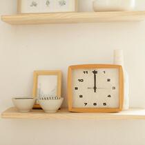 Japan imports LA LUZ Japan-style solid wood Nordic wind static sound hanging bell Cloth Dial Restaurant Creative Sweep Seconds clock