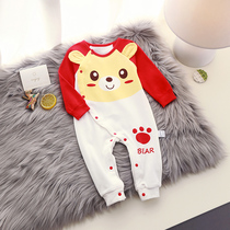 Shepherd baby jumpsuit spring and autumn newborn clothes baby goes out to wear long sleeve climbing clothes cute ha clothes