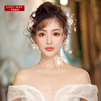 Cute Bridal Fairy Beauty Beads Wedding headwear Romantic Han Style Hand Side Clips Wedding Dresses Superfairy Hairy Ball Golden Accessories