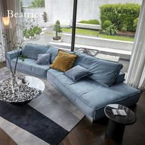 Baxter ultra-simple cloth sofa Budapest large-family living room curved designer large-angle Italian light luxury