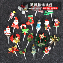 Christmas cake plug-in Christmas Tree cake decoration plug-in decoration Garland Pine cone bell Party dessert table