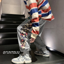 Casual Pants Woman Design Sensation Little Crowdpoint Cityboy Pants American Oversize Pants High Street Tide Signs