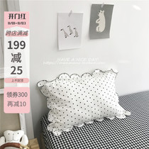 manmana original popular hot sale individual embroidery petal lace pillowcase small point cotton adult pillowcase