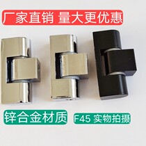 F45 quality aluminum frame door lock clip type zinc alloy hinge black L45 Chrome release CL222 hinge chrome plated
