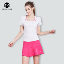  2021 new badminton clothes womens suit anti-light top short skirt quick-drying clothes summer sports T-shirt tennis