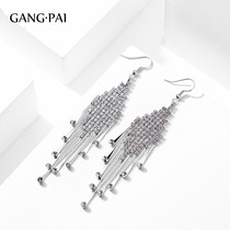 earrings 2021 new wave net red Korean long style Thin Streaming Suear Superior Ear Nail small crowdholding