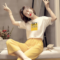 2pcs 59) 2021 new short-sleeved t-shirt womens pure cotton white half-sleeve loose large size student summer black top tide