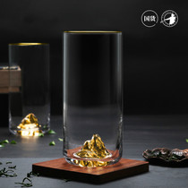 KM Jiangshan green tea cup set high-grade classical personality crystal glass household heat-resistant tea cup multi-purpose water cup gift box