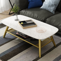 Coffee table table Living room office household small apartment Light luxury modern simple creative Nordic marble net red small table