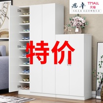 Shoe cabinet high vertical shoe cabinet thin new Chinese shoe cabinet all solid wood shoe cabinet corridor shoe cabinet multi-layer storage large capacity