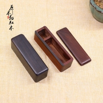 Wooden seal storage box solid wood log seal storage box private seal official seal wooden box seal with ink tank box