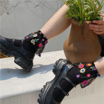 LET ME SEE Japanese net gauze embroidered lace socks children Princess socks summer thin socks ins tide fairy socks